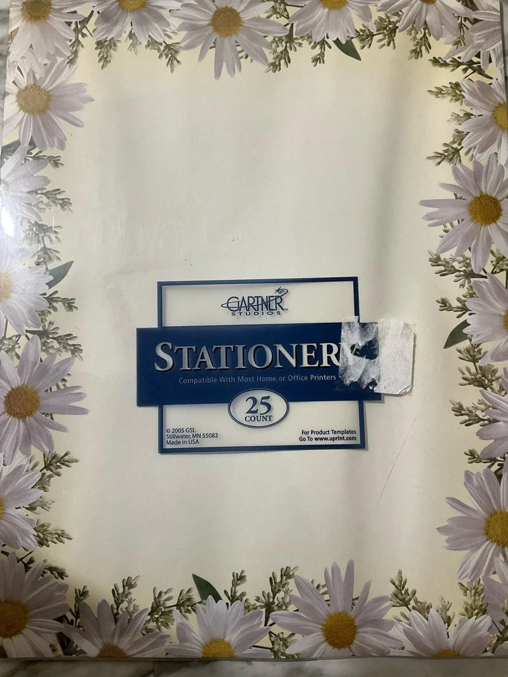 Stationery with Decorative Floral Border Assortment - Multi-Color 4 Packs